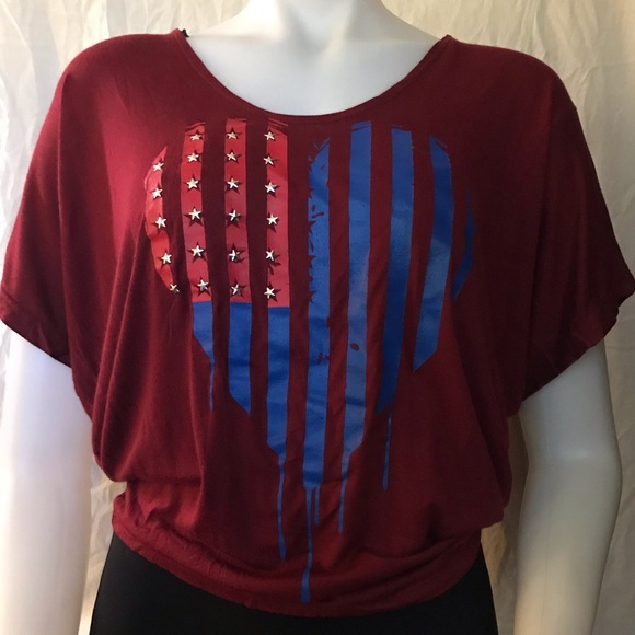 Finesse Tops - 🆕 Finesse Red Short-Sleeve Top-Small